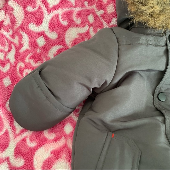 Boy’s 3/6 M Dark Gray Hooded Snowsuit ROTHSCHILD EXPEDITION Fur Trim Hood EXC - Picture 3 of 9